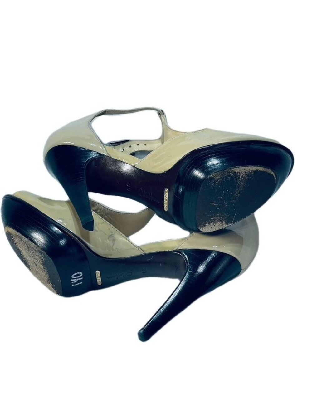 COLE HAAN Shoes Beige Size 9B Patent Leather Heels - Picture 5 of 11
